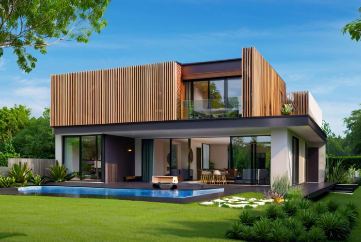 Light steel structure villa for modern homes