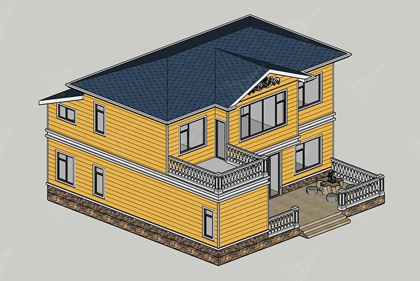 light steel villa and traditional house