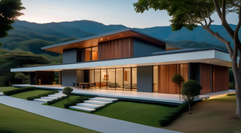 steel frame villa