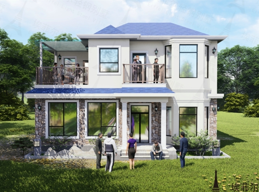 100-square-meter light steel villa cost