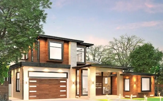 Light steel structure villa exterior wall construction