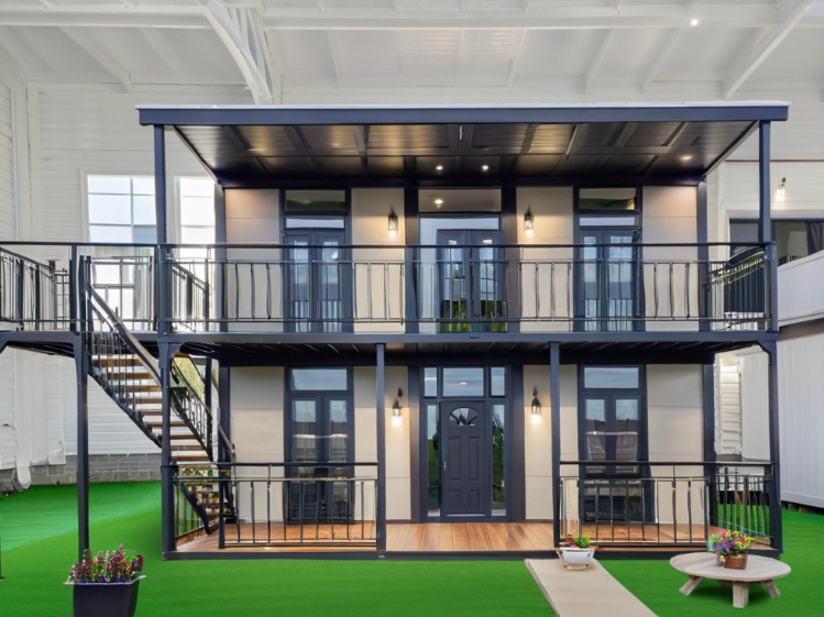 Folding container house with bathroom and kitchen