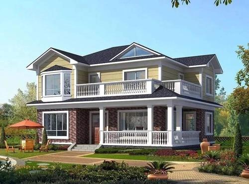 3D design villa home prefabricated light steel frame