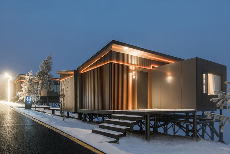 Simple light steel container hotel house