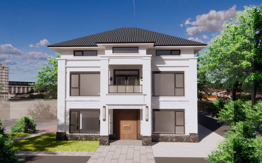 Two-story light steel villa design in Yangjia Village Yixing Jiangsu Two-story light steel villa design in Yangjia Village Yixing Jiangsu